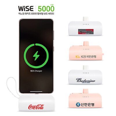 와이즈 5000 도킹 일체형 보조배터리 주문 제작 대표이미지