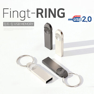 USB 판촉물제작 TUI 핑트 링 2.0 USB 128G 실버 블랙 대표이미지