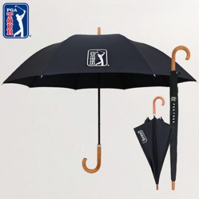 PGA 70수동 블랙우드핸들 슬라이드 장우산 판촉물제작 대표이미지