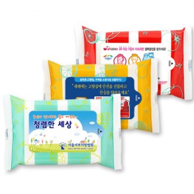 깨끗한 3종 물티슈제작 30매 홍보물품 대표이미지