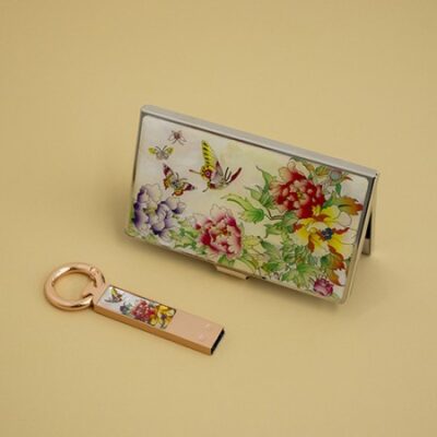 나빌레라 LED 자개스틱USB명함세트 전통문양 USB 판촉물 제작 대표이미지