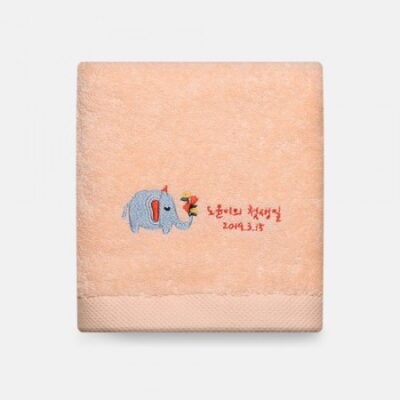 라라리빙 돌 답례품수건 제작 플라워코끼리 170g 주문제작 호텔타올 대표이미지