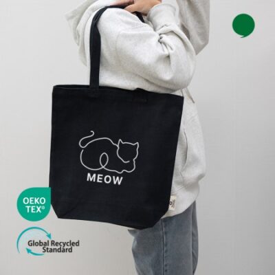 오코텍스리사이클 스탠다드 에코백제작 중 블랙 35cmx37cm 대표이미지