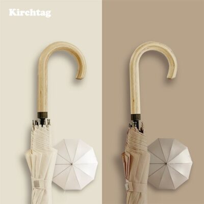 우산제작 키르히탁 65 10k 소프트파스텔 우산판촉물 크림 베이지 대표이미지