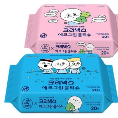 크리넥스 에코그린 생분해 100 물티슈 휴대용 20매 판촉물제작 대표이미지