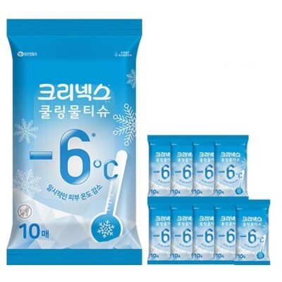 크리넥스 쿨링 물티슈제작 10매 판촉물 대표이미지