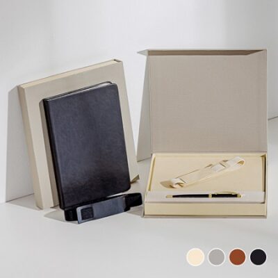 MOCO 타임리스 2025 레더밴드 다이어리제작 L Set 고급 선물용 자석케이스 메탈볼펜 포함 대표이미지