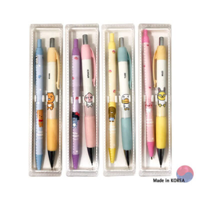 각인 볼펜 카카오프렌즈 샤프리틀프렌즈 노크볼펜 2P 세트 대표이미지