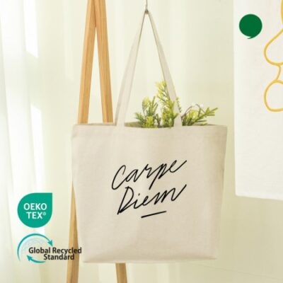 리유저블백 제작 오코텍스 리사이클 스탠다드 에코백판촉물 대 43cmx33cmx10cm 대표이미지