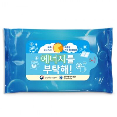 물방울블루 업소용물티슈 10매 제작 대표이미지