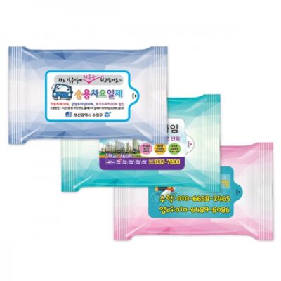 물티슈제작 아이스 3종 렌덤유광 물향기 업소용물티슈 10매용 대표이미지