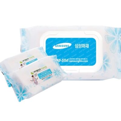 물티슈제작 코스모스블루 60매 라벨형 홍보물품 대표이미지