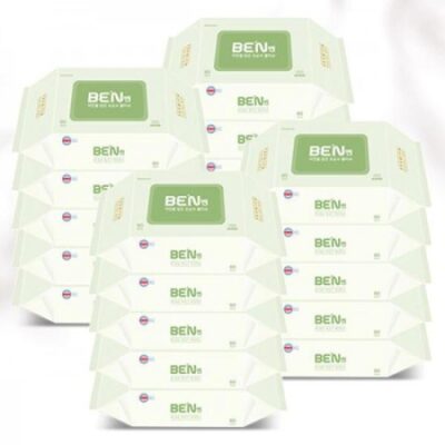 벤 이노센스 초순수 저자극 엠보싱 물티슈제작 그린 캡형 80매 65gsm 대표이미지