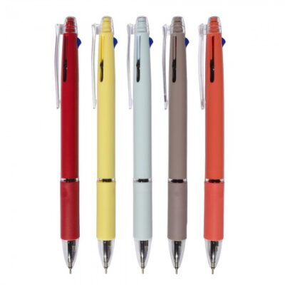 볼펜제작 국산 인텐스니들 3색펜 학원판촉물 대표이미지