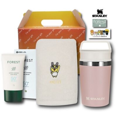 스탠리 텀블러 진공미니머그 카카오세면타올 썬크림 여행용 3종세트 판촉물제작 대표이미지