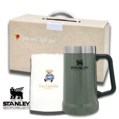 안심생건89 스탠리 텀블러제작 빅그립 비어스테인709ml 베어수건 2종세트 대표이미지