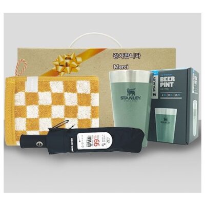 안심생활건강세트 32호 스탠리 텀블러 파인트컵3단UV컬러암막완자우산체스핸드타올 판촉물제작 대표이미지