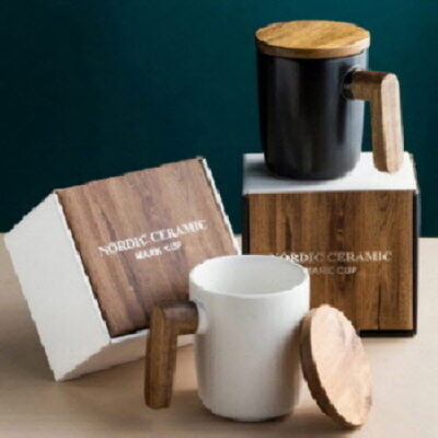 에코키친 단체선물추천용 노르딕 원목 머그컵제작 1P CB079 대표이미지