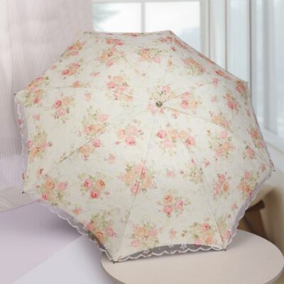 우산제작 로페리아 접이식 여신 공주 이중 레이스 양산 암막코팅 대표이미지