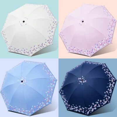 우산제작 여름날 UV차단 암막 3단 수동우산 대표이미지