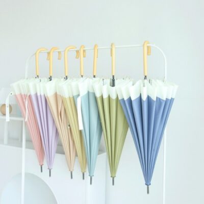 투톤 우드 16K 장우산 기념품제작 대표이미지