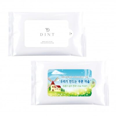 홍보물품 화이트 10매 물티슈제작 대표이미지