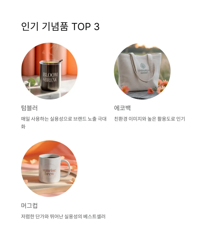 개업 기념품 제작 인기 아이템