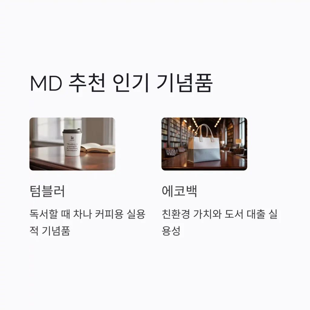 도서관 기념품 제작 MD추천