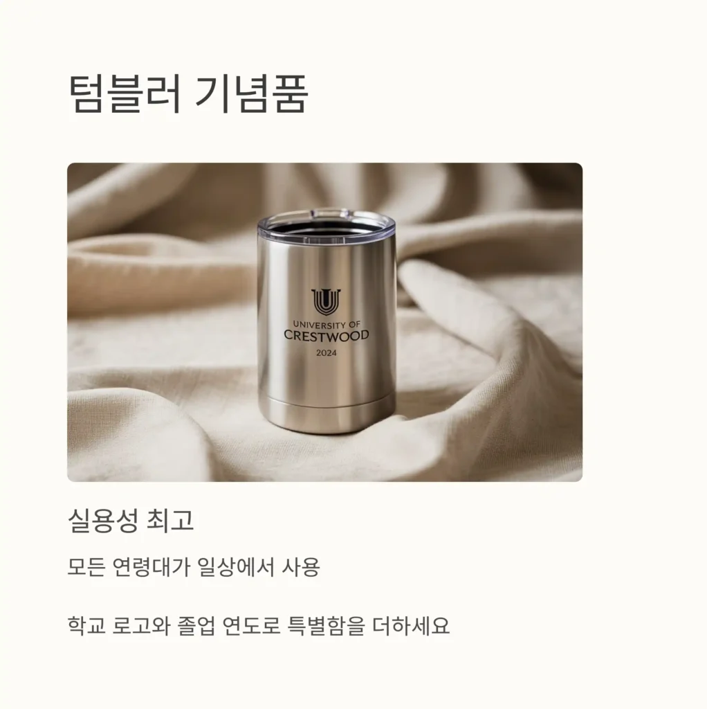 동창회 기념품 제작 텀블러