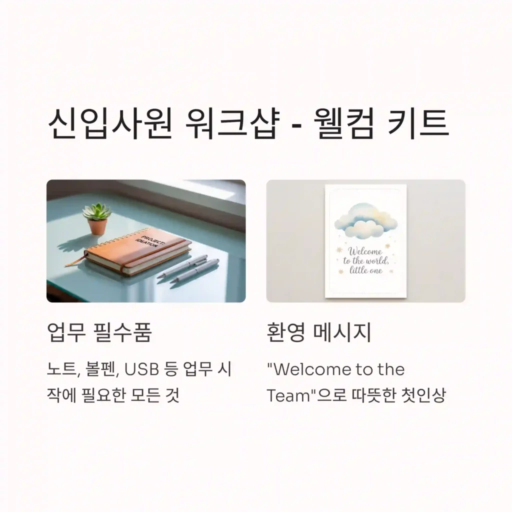 워크샵 기념품 제작 웰컴키트