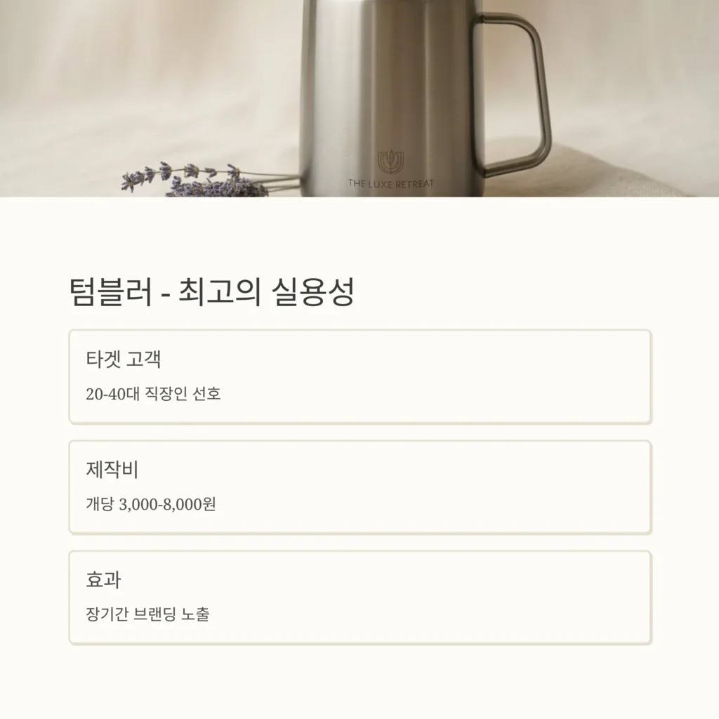 호텔 기념품 제작 텀블러