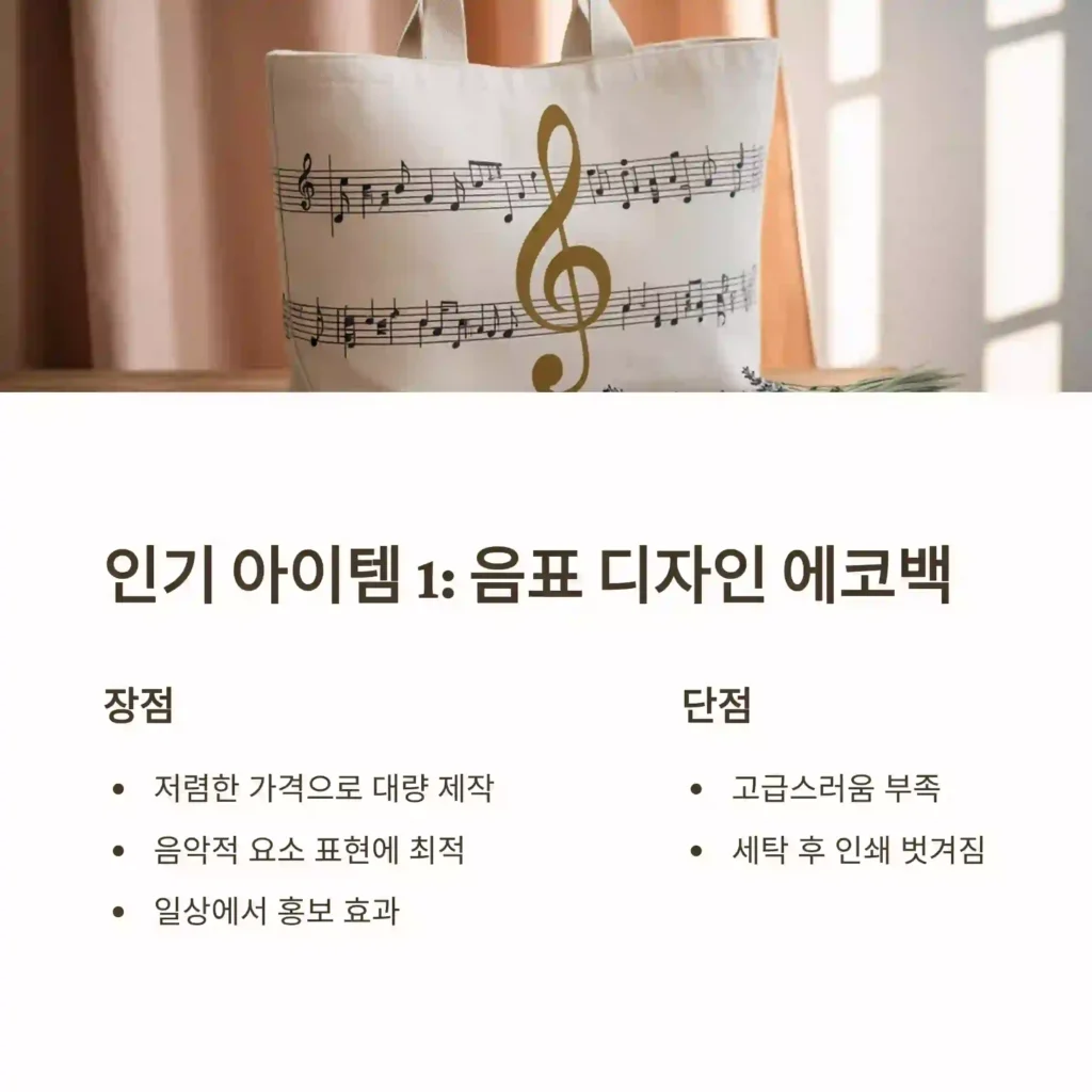 음악회 기념품 제작 에코백