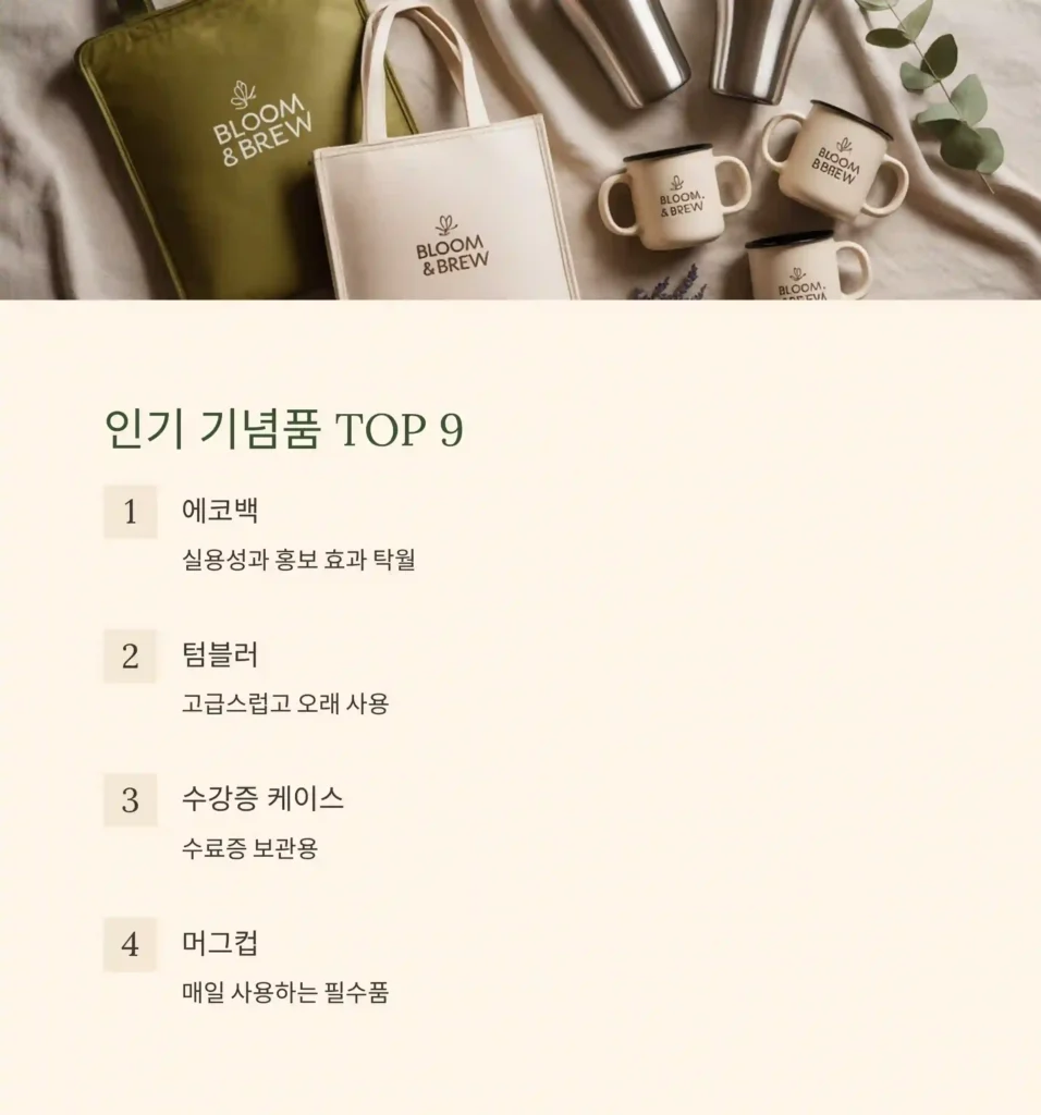 문화센터 기념품 제작 인기상품