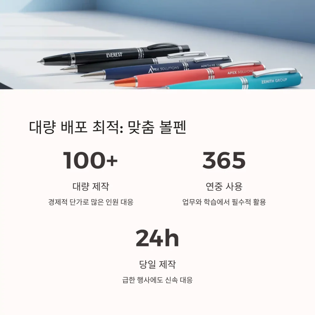 단체행사 기념품 제작 볼펜