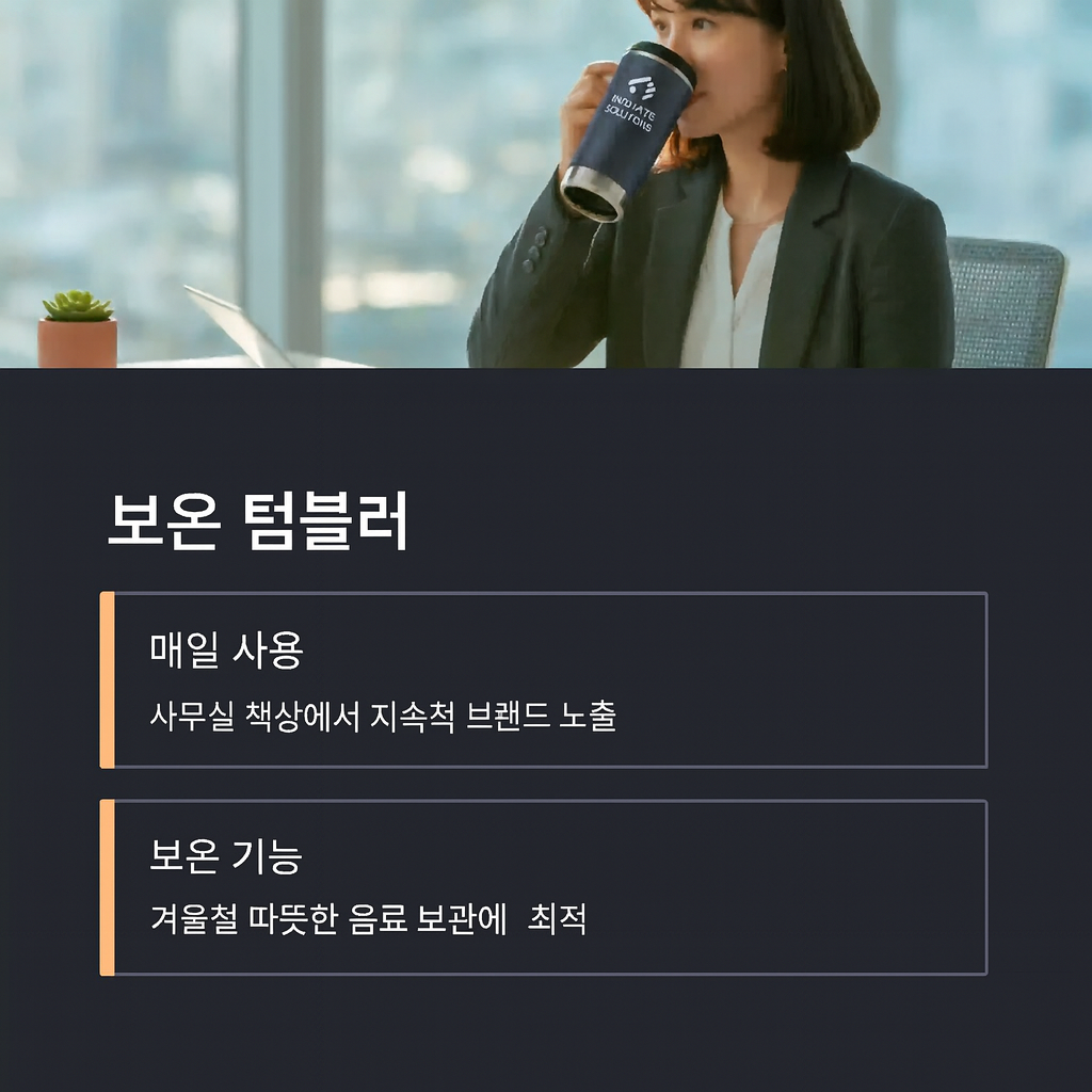 겨울 기념품 제작 텀블러