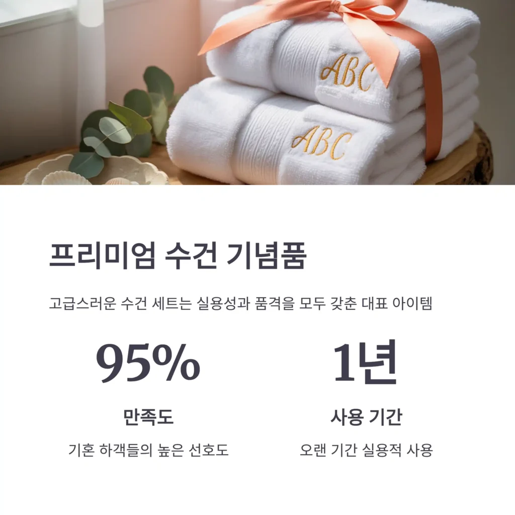 결혼식 기념품 제작 수건