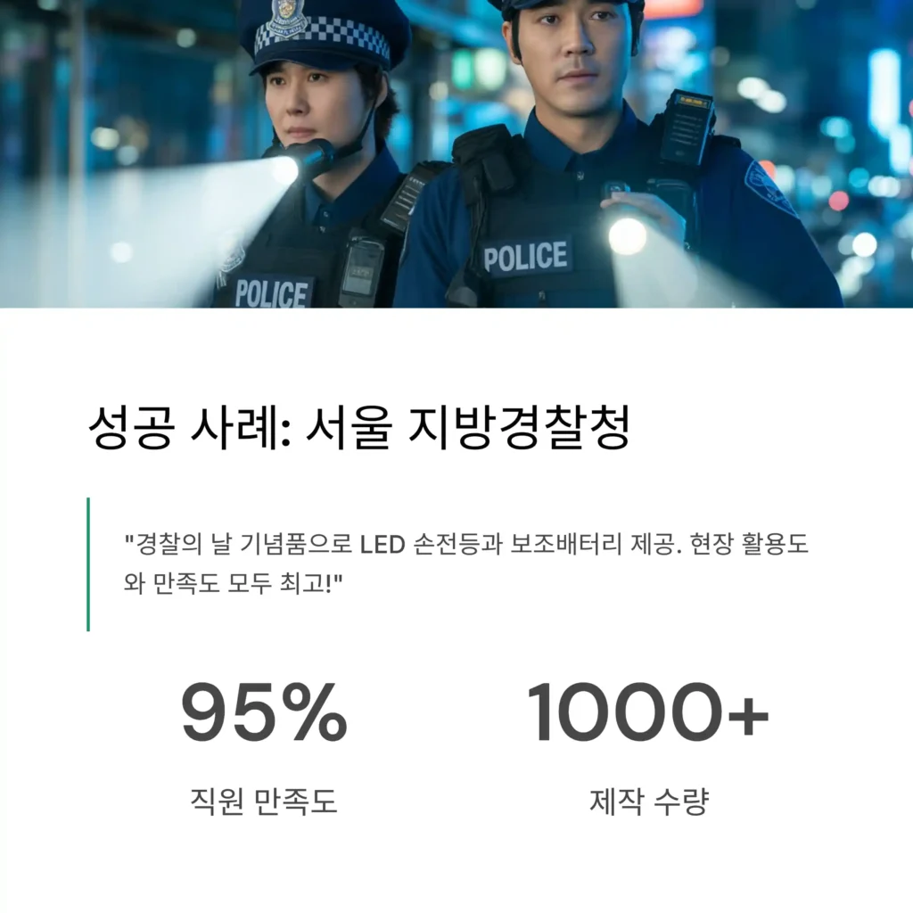경찰 기념품 제작 성공사례