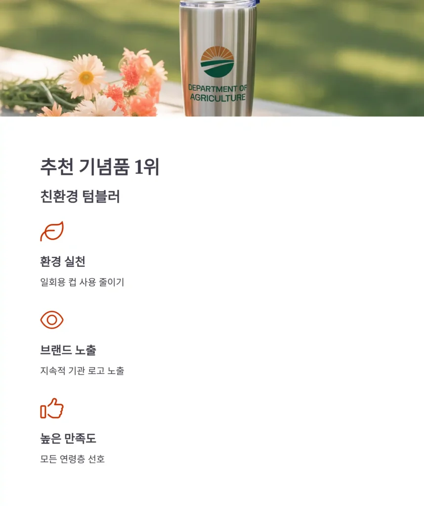 공공기관 기념품 제작 텀블러