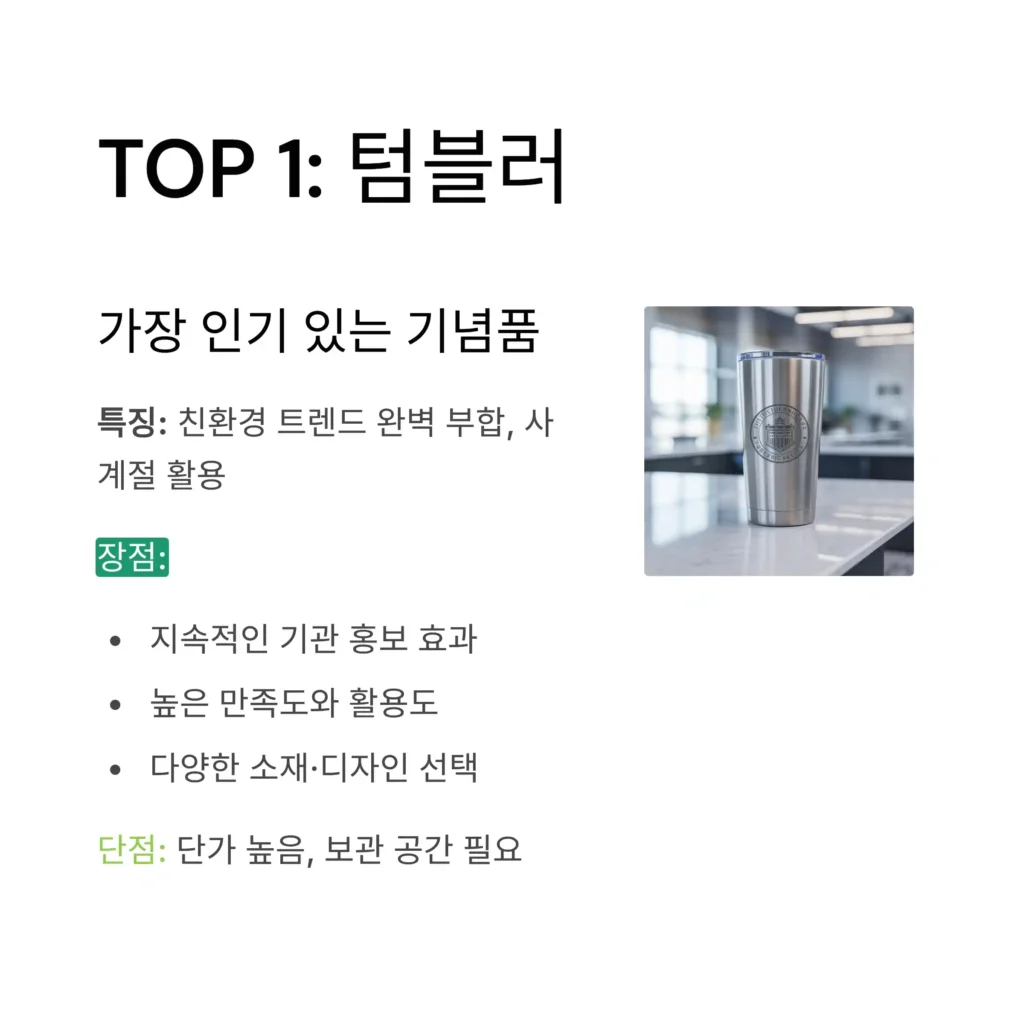 기관 기념품 제작 텀블러