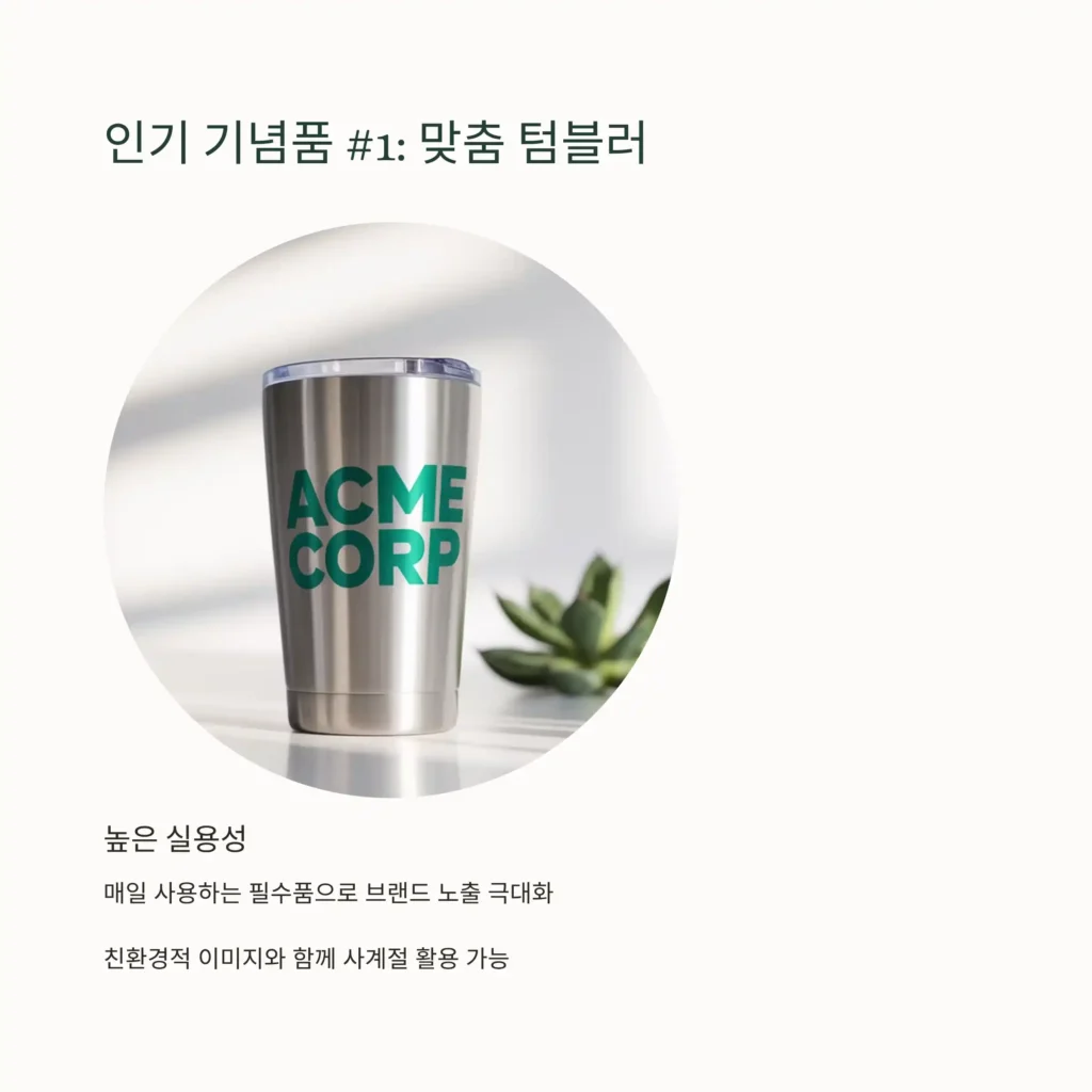 기업 기념품 제작 텀블러