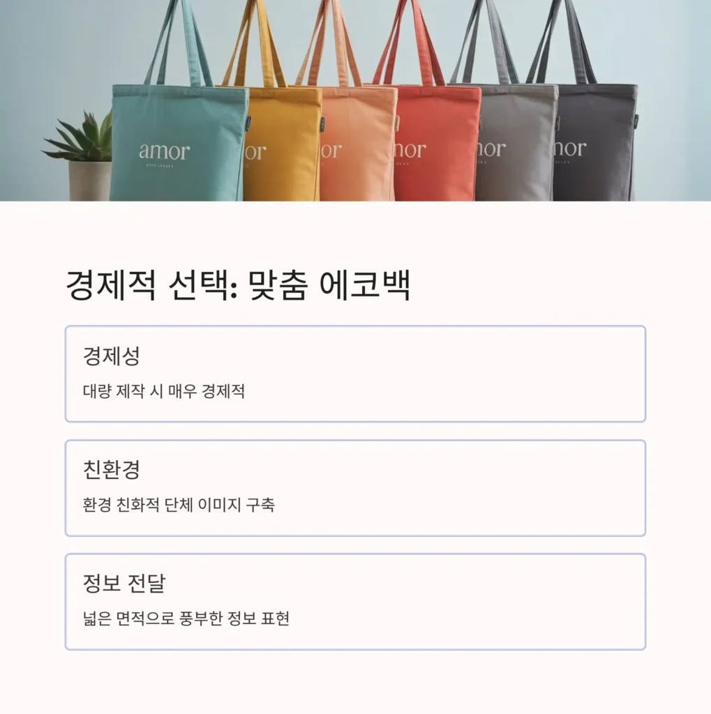 단체행사 기념품 제작 에코백