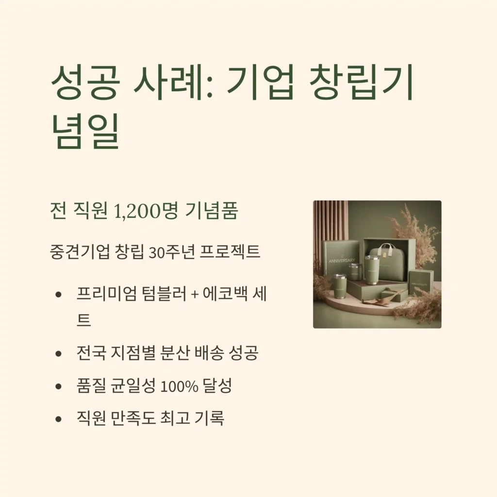 대량 기념품 제작 성공사례