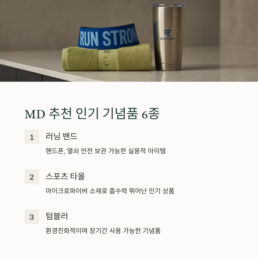 마라톤 기념품 제작 MD 추천
