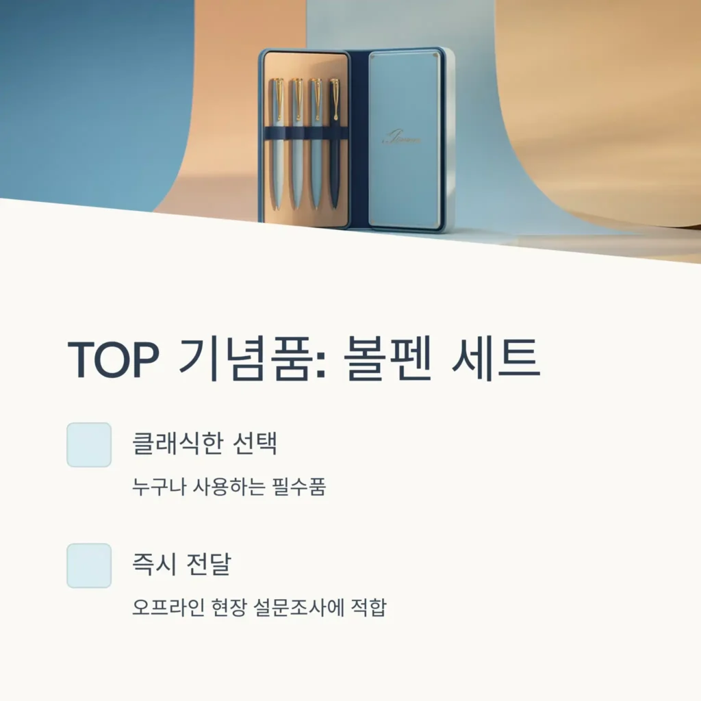 설문조사 기념품 제작 볼펜