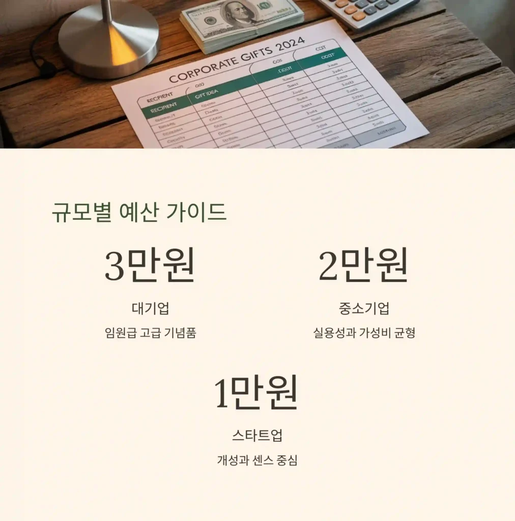 송년회 기념품 제작 규모별 예산