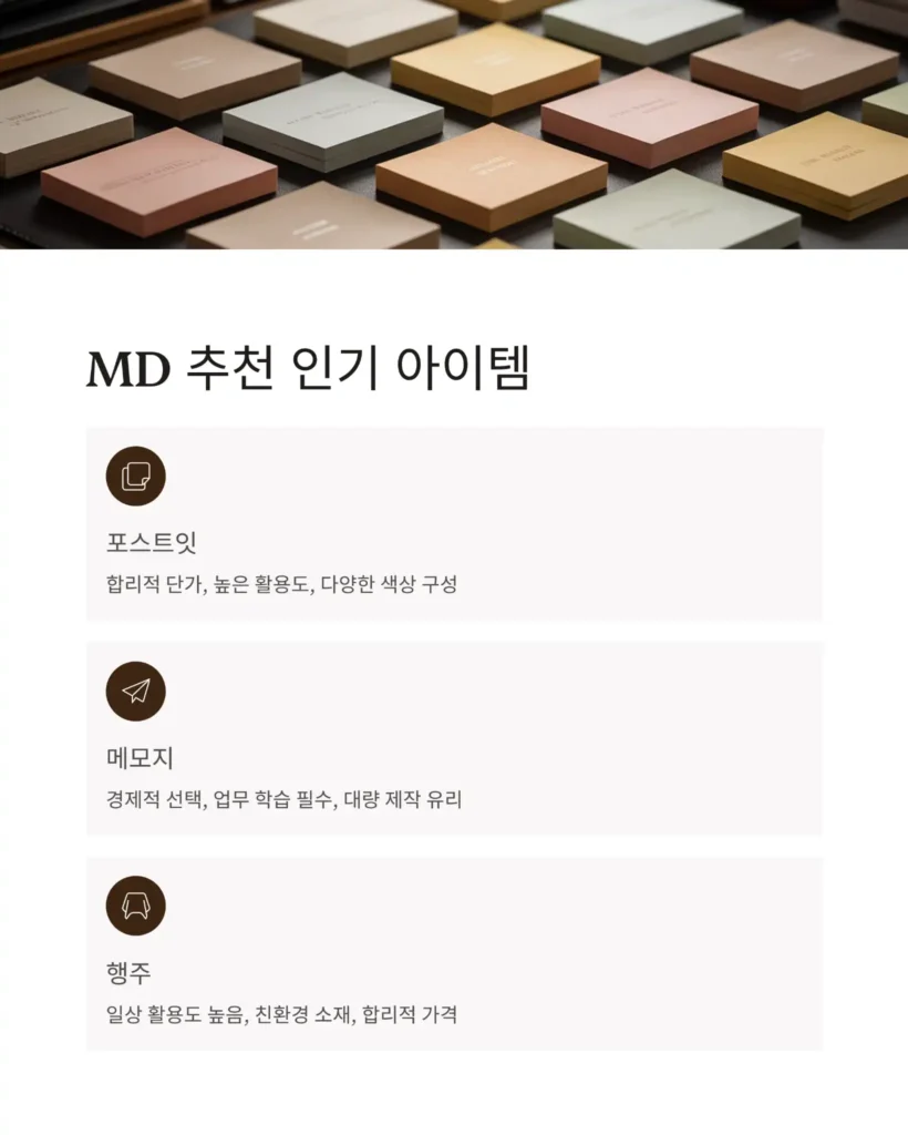 수료식 기념품 제작 md추천