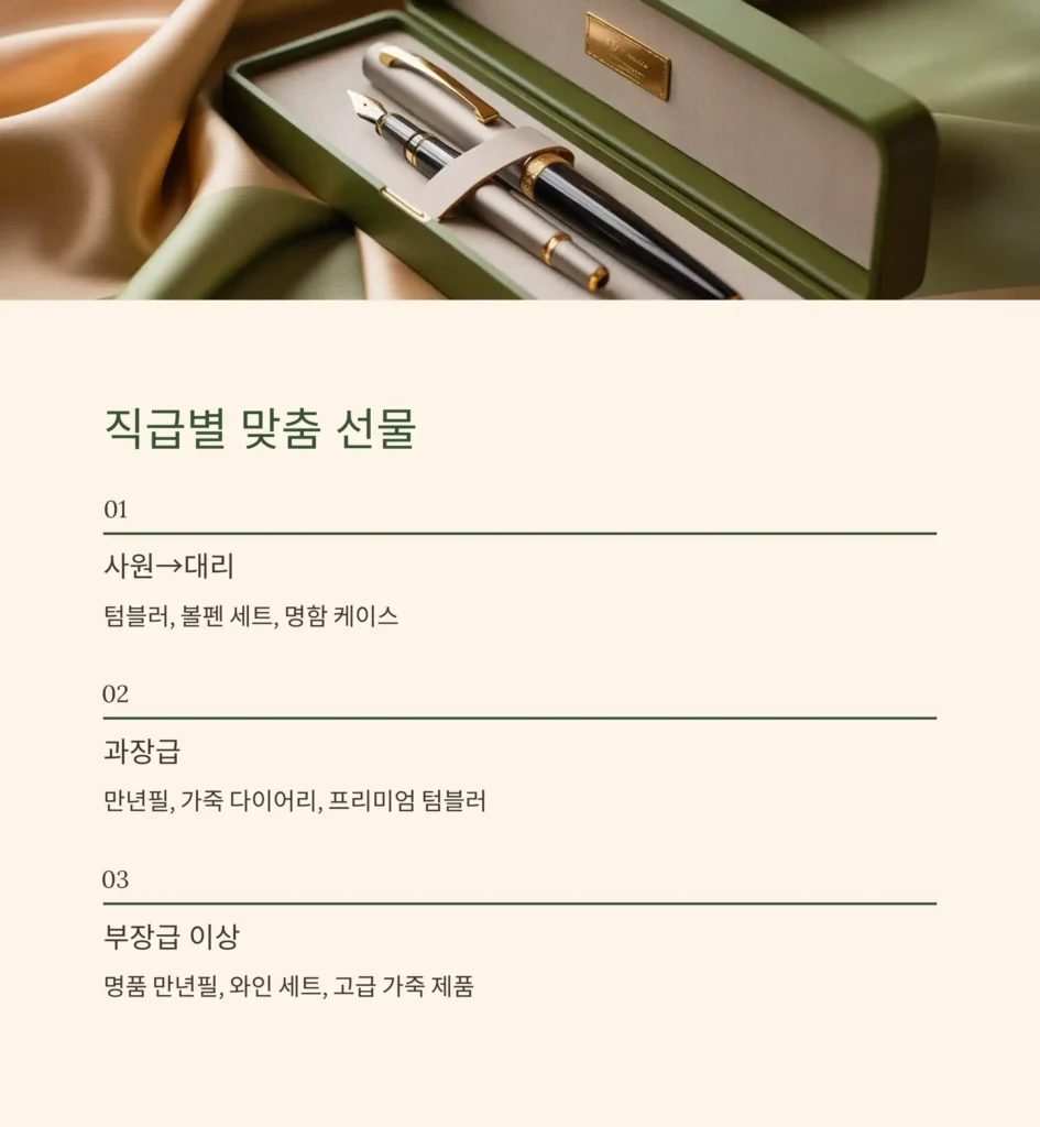 승진 기념품 제작 직급별 추천