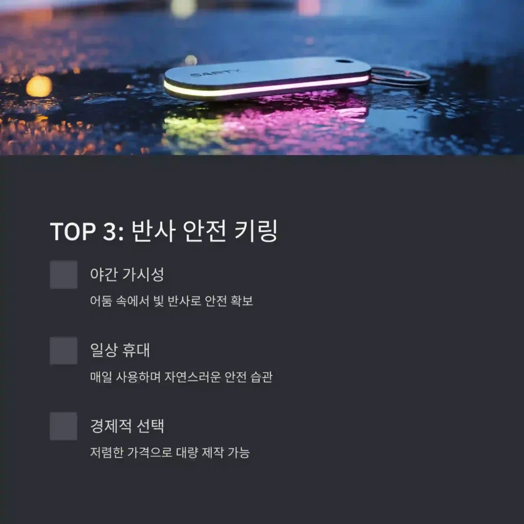 안전 기념품 제작 키링