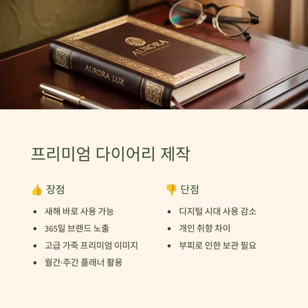 연말 기념품 제작 다이어리