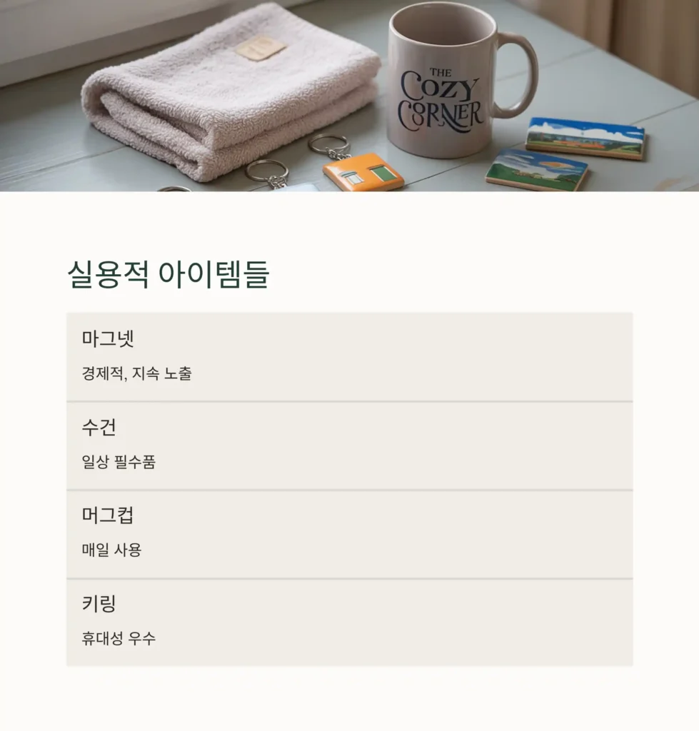 지자체 기념품 제작 실용 아이템